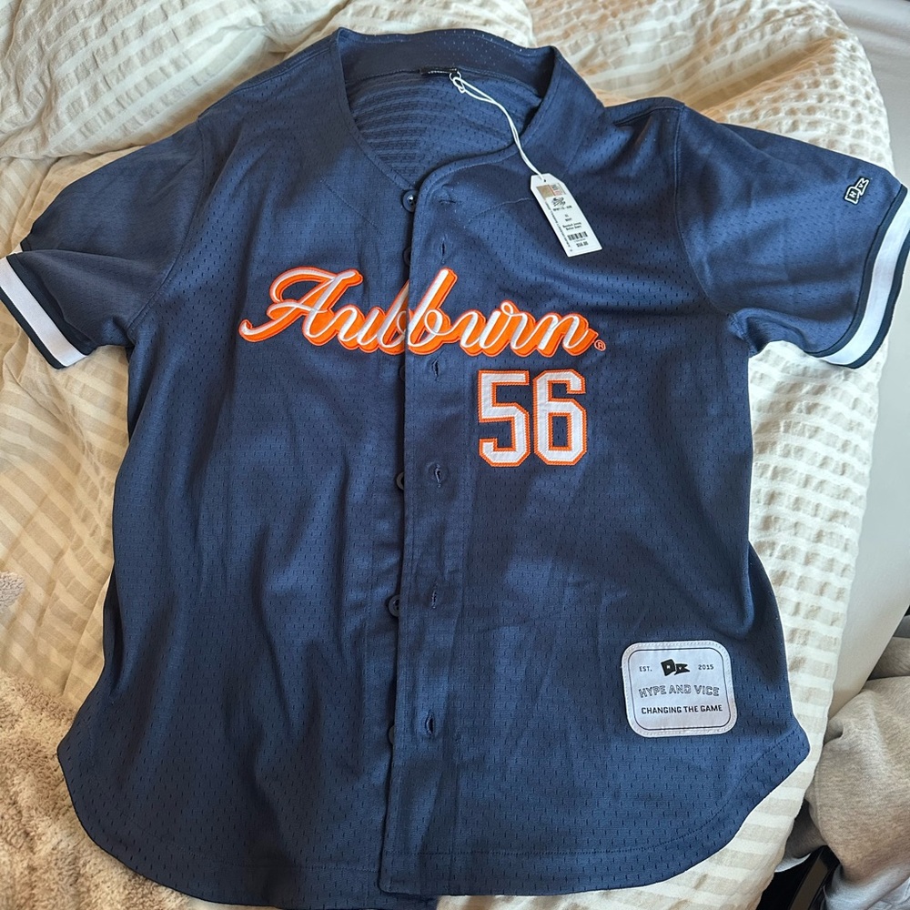 Auburn Blue Jersey with Orange Accents